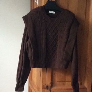 Beautiful Aritzia Babaton Dark Brown Wool Sweater